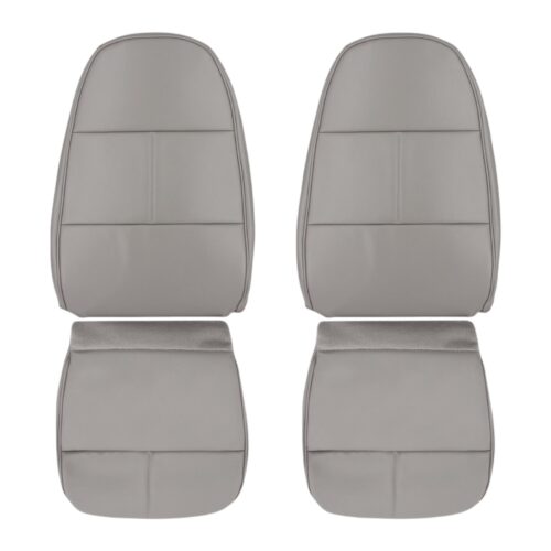 Ford E150 E250 E350 E450 E550 1992-1999 Housse de siège de remplacement en simili-cuir gris pour le conducteur et le passager. Ford E-150 Econoline Van 1992-1999 | Housse de siège de remplacement OEM