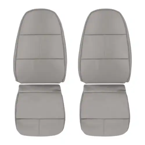 Ford E150 E250 E350 E450 E550 1992-1999 Grey Leatherette Front Driver and Passenger Top and Bottom OEM-Style Replacement Seat Cover Ford E-150 Econoline Van 1992-1999 | OEM-Replacement Seat Cover