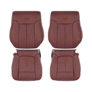 Ford F150 2009-2012 P415 King Ranch Cuero perforado Asiento delantero del conductor y del pasajero Parte superior e inferior Funda de repuesto estilo OEM