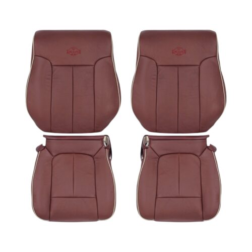 Ford F150 2009-2012 (P415) King Ranch Housse de siège de remplacement OEM en cuir perforé à l'avant pour le conducteur et le passager (haut et bas) Ford F150 King Ranch 2009-2012 - Housse de siège de remplacement OEM