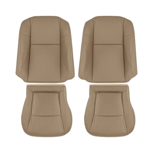 Honda Pilot (1ª Generación) 2003-2005 Funda de asiento de repuesto de cuero beige para el conductor y el pasajero, parte superior e inferior, estilo original Honda Pilot 2003-2005 | Funda de asiento de recambio OEM
