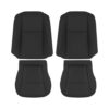 Honda Pilot (1ª Generación) 2003-2005 Funda de asiento de repuesto de cuero negro para el conductor y el pasajero, parte superior e inferior, estilo OEM Honda Pilot 2003-2005 | Funda de asiento de recambio OEM