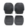 Lexus ES350 2007-2012 XV40 Funda de asiento de repuesto de cuero negro perforado para el conductor y el pasajero, superior e inferior, estilo OEM2 Lexus ES350 2007-2012 | Funda de asiento de recambio OEM