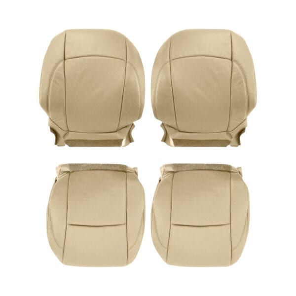 Lexus ES350 2007-2012 XV40 Funda de asiento de repuesto de cuero beige cachemira perforado para el conductor y el pasajero, parte superior e inferior, estilo OEM2 Lexus ES350 2007-2012 | Funda de asiento de recambio OEM