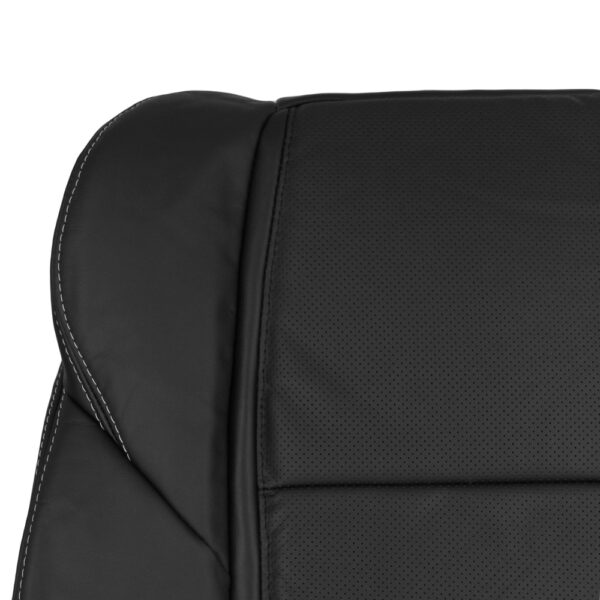 acura-tl-cuir perforé-2009-2014-ebony-avant-conducteur-ou-passager-couverture-de-siège-oem-de-remplacement-top-close-view Acura TL 2009-2014 - Housse de siège de remplacement OEM