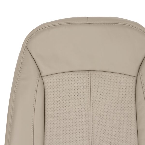 buick-lacrosse-piel-con-insertos-de-piel-sintética-perforada-2010-2013-cashmere-asiento-delantero-del-conductor-o-del-pasajero-top-close-view-oem-de-reemplazo Buick Lacrosse 2010-2013 | Funda de asiento de recambio OEM
