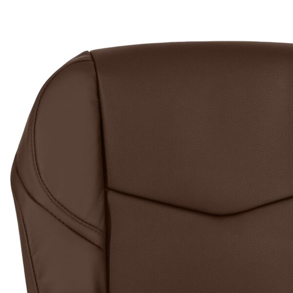 cadillac-escalade-piel-perforada-2015-2020-kona-marron-frontal-del-conductor-o-pasajero-inferior-cerrado-vista-oem-reemplazo-asiento-cubierta Cadillac Escalade 2015-2020 | Funda de asiento de recambio OEM