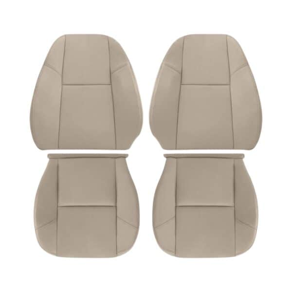 cadillac-escalade-piel-sintética-perforada-2007-2014-light-cashmere-delantero-conductor-y-pasajero-tapa-y-fondo-oem-reemplazo-asiento-cubierta Cadillac Escalade 2007-2014 | Funda de asiento de recambio OEM