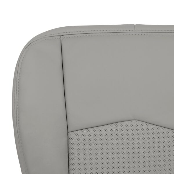 cadillac-srx-perforated-leather-2004-2009-light-grey-driver-or-passenger-bottom-close-view-oem-replacement-seat-cover-1 Cadillac SRX 2004-2009 | OEM-Replacement Seat Cover