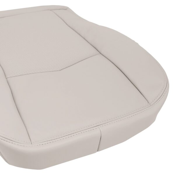 cadillac-srx-perforated-leather-2004-2009-shale-light-neutral-driver-or-passenger-bottom-close-view-oem-replacement-seat-cover Cadillac SRX 2004-2009 | OEM-Replacement Seat Cover