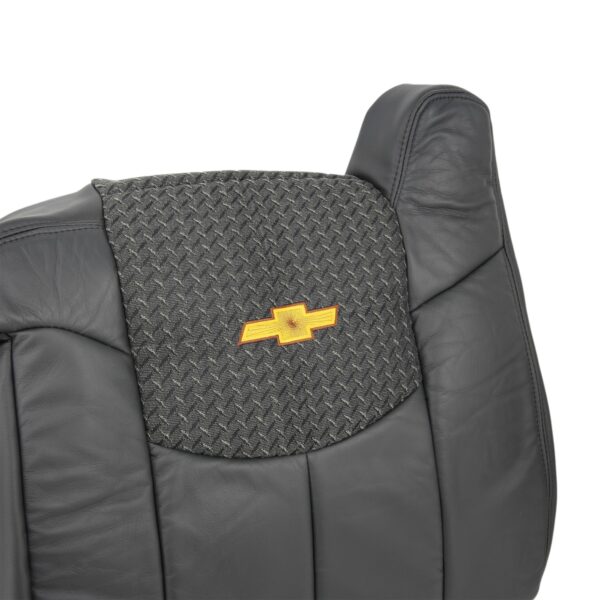 chevrolet-avalanche-2002-graphite-leather-front-driver-or-passenger-top-oem-style-replacemen-seatcover-close-view Chevrolet Avalanche 2002 | Housse de siège de remplacement d'origine