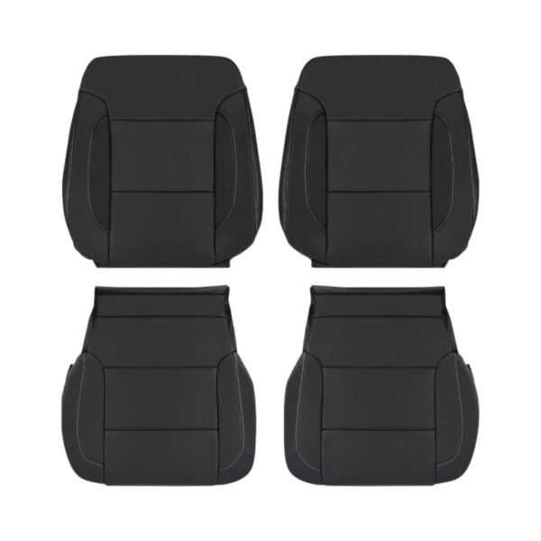 chevrolet-tahoe-cuir-2015-2020-jet-noir-avant-conducteur-et-passager-top-et-bottom-oem-remplacement-de-siège 2 Chevrolet Tahoe 2015-2020 | Housse de siège de remplacement OEM