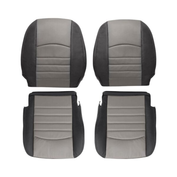 dodge-ram-leatherette-2009-2012-2-tone-medium-gray-stone-and-dark-slate-gray-front-driver-and-passenger-top-and-bottom-oem-replacement-seat-cover2 Dodge Ram 2009-2012 | Funda de asiento de recambio OEM
