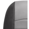 dodge-ram-leatherette-2009-2012-2-tone-medium-gray-stone-and-dark-slate-gray-front-driver-or-passenger-top-close-view-oem-replacement-seat-cover Dodge Ram 2009-2012 - Housse de siège de remplacement OEM