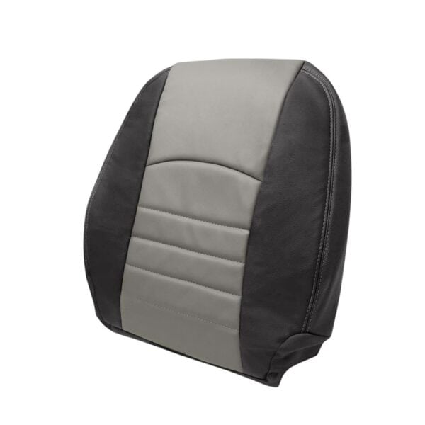 dodge-ram-leatherette-2009-2012-2-tone-medium-gray-stone-and-dark-slate-gray-front-driver-top-oem-replacement-seat-cover-1 Dodge Ram 2009-2012 - Housse de siège de remplacement OEM