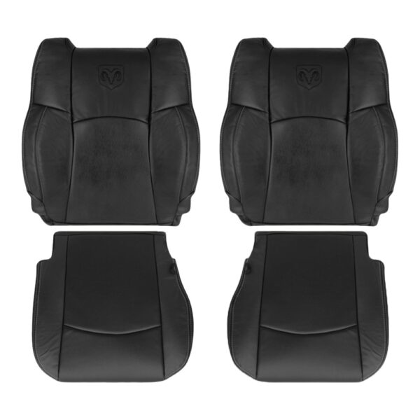 dodge-ram-perforated-leatherette-2013-2018-dark-slate-gray-driver-and-passenger-top-and-bottom-oem-replacement-seat-cover Dodge Ram 1500 2009-2018 | OEM-Replacement Seat Cover