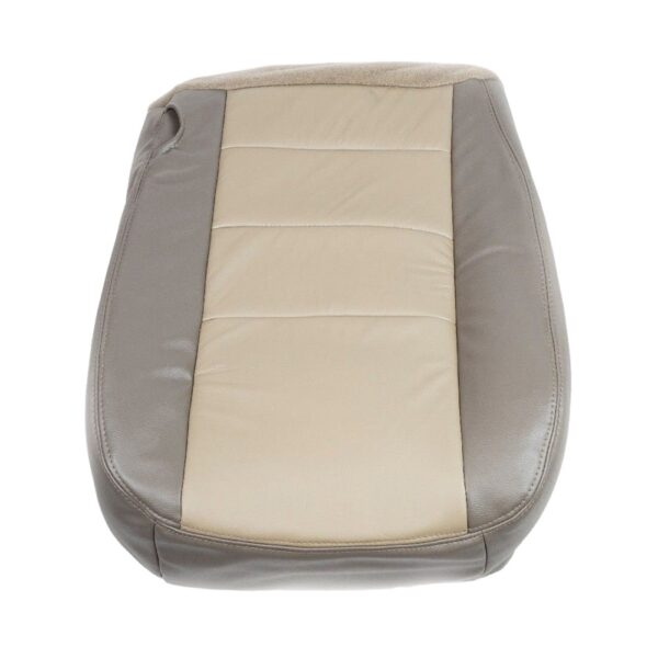 ford-excursion-piel-2002-2005-eddie-bauer-2-tono-tan-fondo-delantero-conductor-oem-reemplazo-asiento-cubierta Ford Excursion 2000-2005 | Funda de asiento de recambio OEM