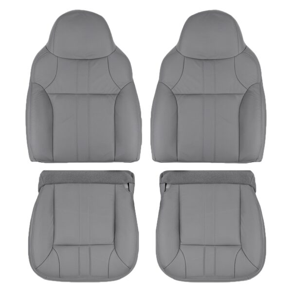 ford-excursion-xlt-cuir-2000-medium-graphite-avant-conducteur-et-passager-top-et-bottom-oem-replacement-seat-cover Ford Excursion XLT 2000 - Housse de siège de remplacement OEM