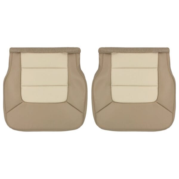 ford-expedition-eddie-bauer-cuir-2003-2006-tan-medium-parchemin-et-tan-parchemin-clair-conducteur-et-passager-fonds-oem-remplacement-de-siège Ford Expedition Eddie Bauer 2003-2006 - Housse de siège de remplacement OEM