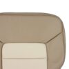 ford-expedition-eddie-bauer-cuir-2003-2006-tan-medium-parchment-et-tan-light-parchment-conducteur-ou-passager-bottom-oem-replacement-seat-cover-close- view Ford Expedition Eddie Bauer 2003-2006 - Housse de siège de remplacement OEM