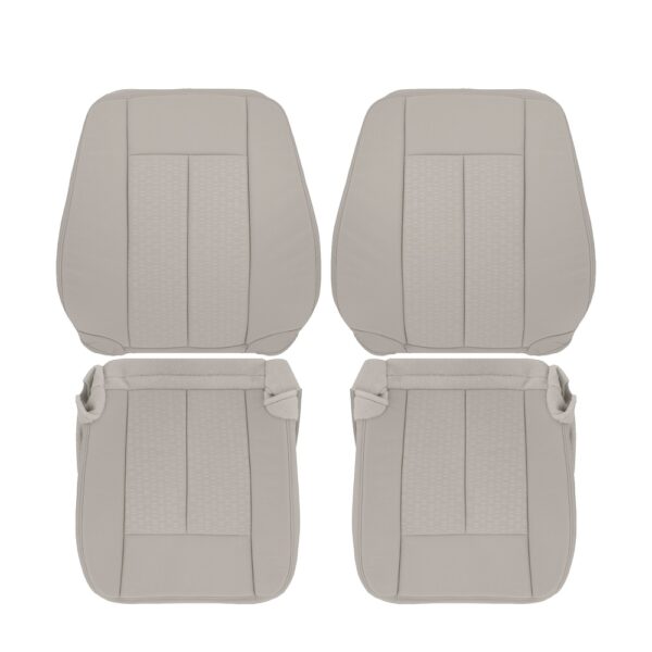 ford-expedition-xlt-cloth-2007-2014-medio-ligero-piedra-frontal-conductor-y-pasajero-tapa-y-fondo-oem-reemplazo-asiento-cubierta Ford Expedition XLT 2007-2014 | Funda de asiento de recambio OEM