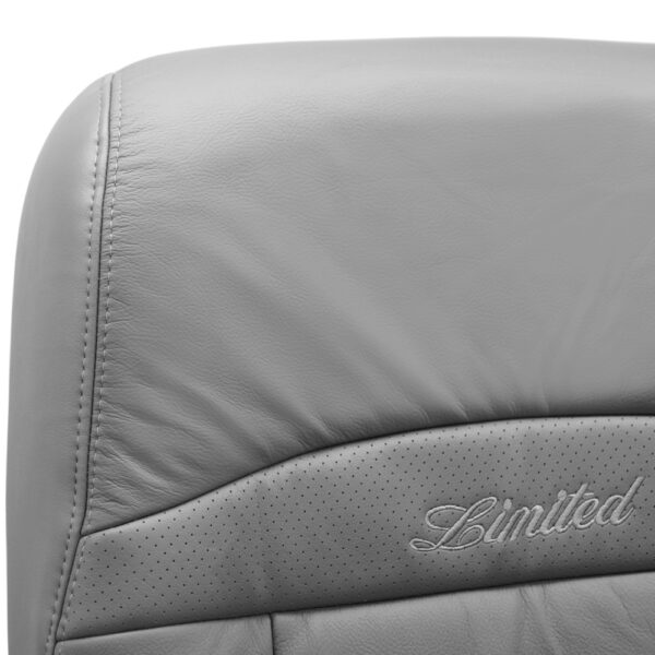 ford-explorer-limited-1995-2001-medium-graphite-front-driver-or-passenger-top-oem-replacement-seat-cover-close-view Ford Explorer Limited 1995-2001 - Housse de siège de remplacement OEM