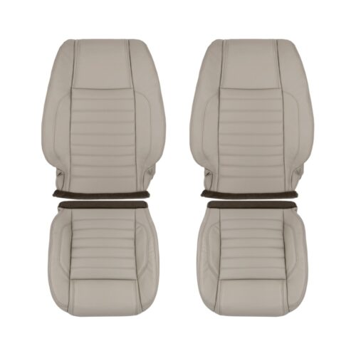 ford-mustang-genuine-leather-perforated-2010-2014-stone-driver-and-passenger-top-and-bottom-oem-replacement-seat-cover Ford Mustang V6 Premium 2010-2014 - Housse de siège de remplacement OEM