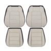 ford-mustang-cuir-synthétique-perforé-2015-2023-2-ton-céramique-et-noir-couverture-de-siège-conducteur-et-passager-top-and-bottom-oem-replacement Ford Mustang 2015-2023 | Housse de siège de remplacement OEM