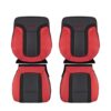 ford-raptor-cuir-et-tissu-authentiques-avec-empiècements-en-cuir-synthétique-perforé-2010-2014-2-tons-noir-rouge-brique-conducteur-et-passager-haut-et-bas-housse-de-siège-de-remplacement-OEM Ford F-150 Raptor 2010-2014 - Housse de siège de remplacement OEM