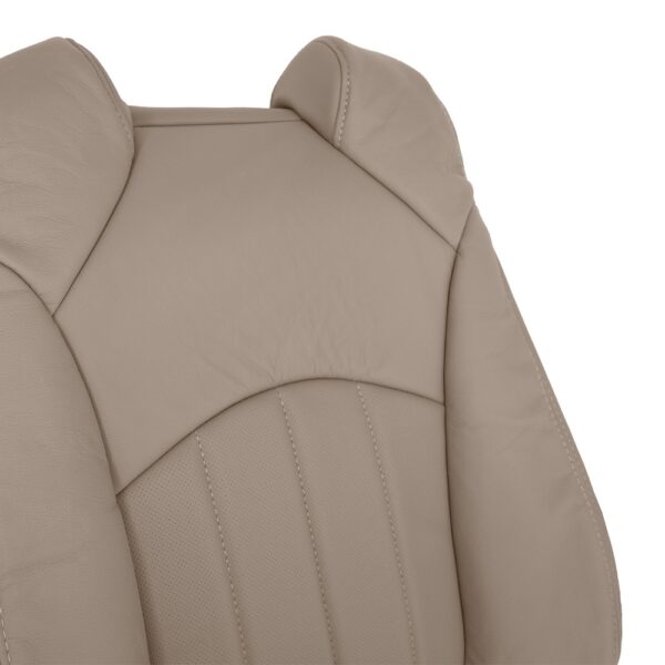 gmc-acadia-perforated-leather-2013-2016-cocoa-dune-tan-driver-or-passenger-top-close-view-oem-replacement-seat-cover GMC Acadia 2013-2016 (4-Panel) | Housse de siège de remplacement OEM