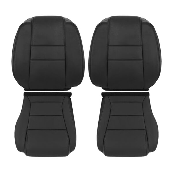 funda de asiento de repuesto honda-pilot-piel-2006-2008-grafito-negro-delantero-conductor-y-pasajero-parte-alta-y-baja-oem Honda Pilot 2006-2008 | Funda de asiento de recambio OEM