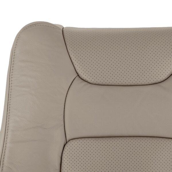 honda-ridgline-perforated-leather-2006-2014-beige-front-driver-or-passenger-top-close-view-oem-replacement-seat-cover Honda Ridgeline 2006-2014 | OEM-Replacement Seat Cover