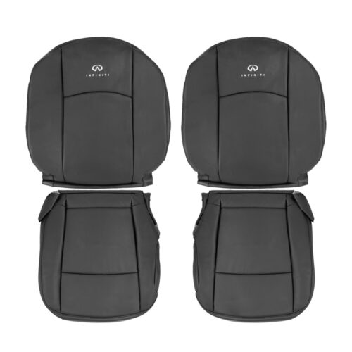 infiniti-fx35-fx45-cuir-2003-2005-graphite-noir-avant-conducteur-et-passager-top-et-bottom-oem-remplacement-de-siège Infiniti FX35 2003-2005 - Housse de siège de remplacement OEM