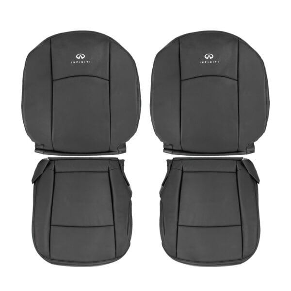 infiniti-fx35-fx45-cuir-2003-2005-graphite-noir-avant-conducteur-et-passager-top-et-bottom-oem-remplacement-de-siège Infiniti FX35 2003-2005 - Housse de siège de remplacement OEM