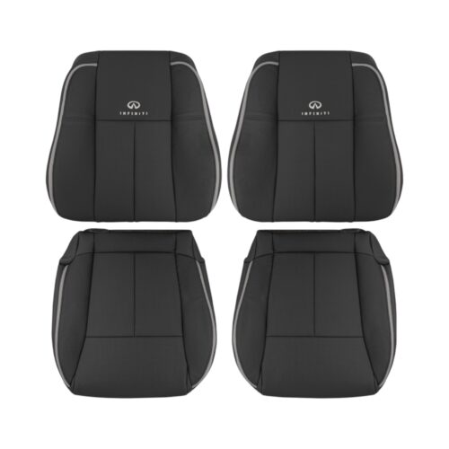 infiniti-m35-m45-cuir perforé-2006-2010-graphite-avant-conducteur-et-passager-top-et-bottom-oem-replacement-seat-cover2 Infiniti M35 Sedan 2006-2010 - Housse de siège de remplacement OEM