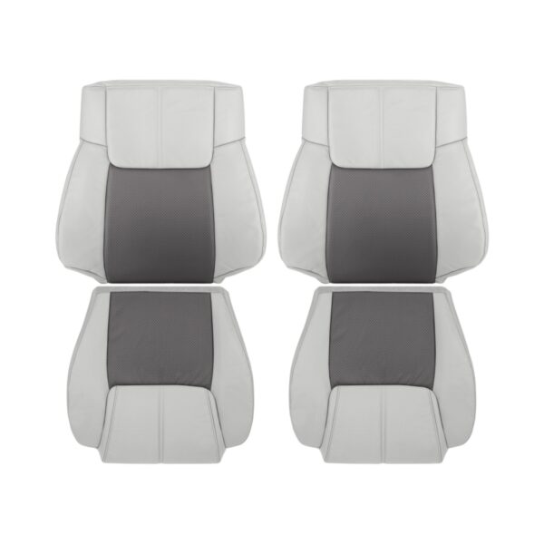 jeep-commander-limited-cuir-perforé-2006-2010-2-tone-light-graystone-with-dark-khaki-front-driver-and-passenger-top-and-bottom-oem-replacement-seat-cover Jeep Commander Limited 2006-2010 - Housse de siège de remplacement OEM