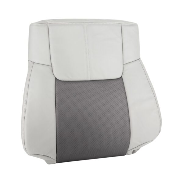 jeep-commander-limited-cuir-perforé-2006-2010-2-tone-gris-clair-avec-ark-khaki-avant-passager-top-oem-remplacement-siège-1 Jeep Commander Limited 2006-2010 - Housse de siège de remplacement OEM
