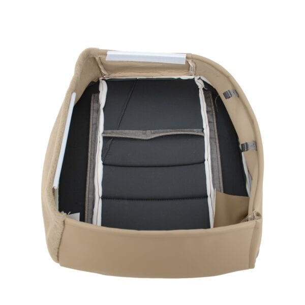 jeep-wrangler-cuir-1997-2002-camel-front-driver-or-passenger-bottom-inside-outview-oem-replacement-seat-cover Jeep Wrangler 1997-2002 - Housse de siège de remplacement OEM