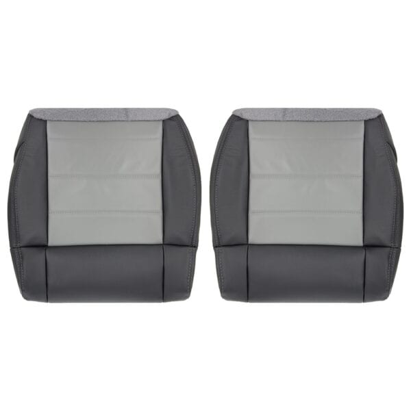 jeep-wrangler-piel-2007-2-tono-oscuro-medio-pizarra-gris-cubre-asientos-de-reemplazo de oem para conductor y pasajero Jeep Wrangler 2007 | Funda de asiento de recambio OEM
