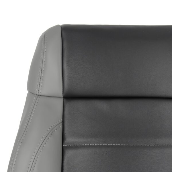 jeep-wrangler-cuero-2007-2-tono-oscuro-pizarra-gris-med-pizarra-gris-delantero-copiloto-o-pasajero-top-close-view-oem-reemplazo-asiento-cubierta Jeep Wrangler 2007 | Funda de asiento de recambio OEM