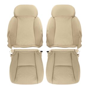 lexus gs350 perforated leather 2006 2011 parchment driver and passenger top and bottom oem replacement seat cover