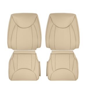 lexus ls430 perforated leather 2001 2006 ecru front driver and passenger top and bottom oem replacement seat cover