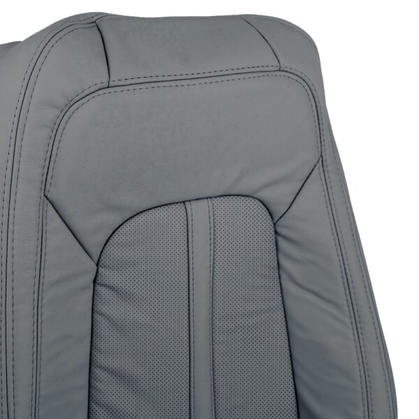 lincoln-mkz-perforated-leather-2017-2020-jade-gray-front-driver-or-passenger-top-close-view-oem-replacement-seat-cover Lincoln MKZ 2017-2020 | Funda de asiento de repuesto OEM