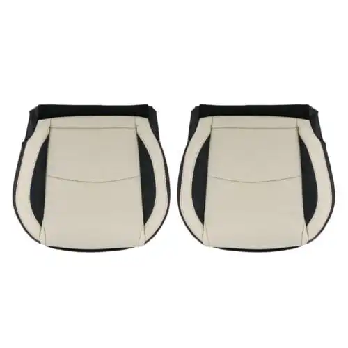 mazda-3-perforated-leather-2014-2016-2-tone-almond-and-black-front-driver-and-passenger-bottoms-oem-replacement-seat-cover Mazda 3 2014-2016 | OEM-Replacement Seat Cover