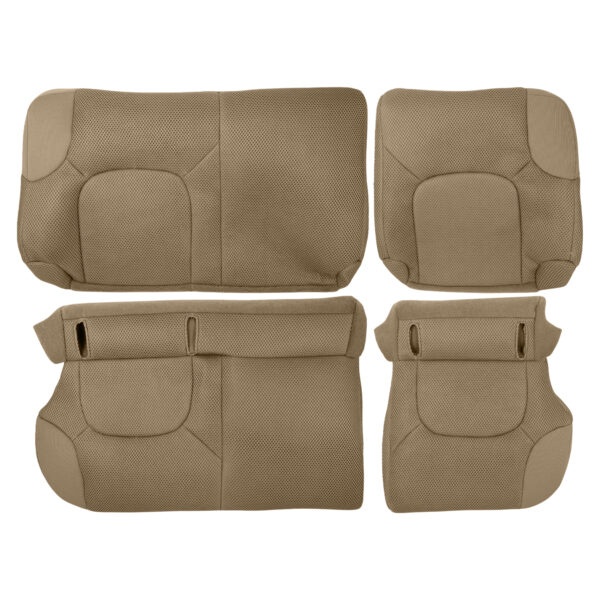 nissan-frontier-2005-2021-cloth-beige-arrière-conducteur-et-passager-top-and-bottom-oem-replacement-seat-cover Nissan Frontier 2005-2021 - Housse de siège de remplacement OEM