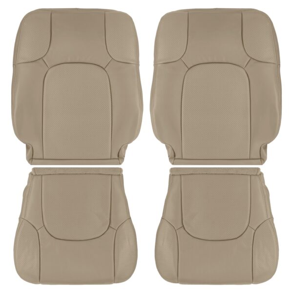 nissan-frontier-perforated-leather-2005-2015-beige-front-driver-and-passenger-top-and-bottom-oem-replacement-seat-cover Nissan Frontier 2005-2015 | Housse de siège de remplacement OEM