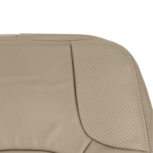 nissan-frontier-perforated-leather-2005-2015-beige-front-driver-or-passenger-top-close-view-oem-replacement-seat-cover Nissan Frontier 2005-2015 | Housse de siège de remplacement OEM