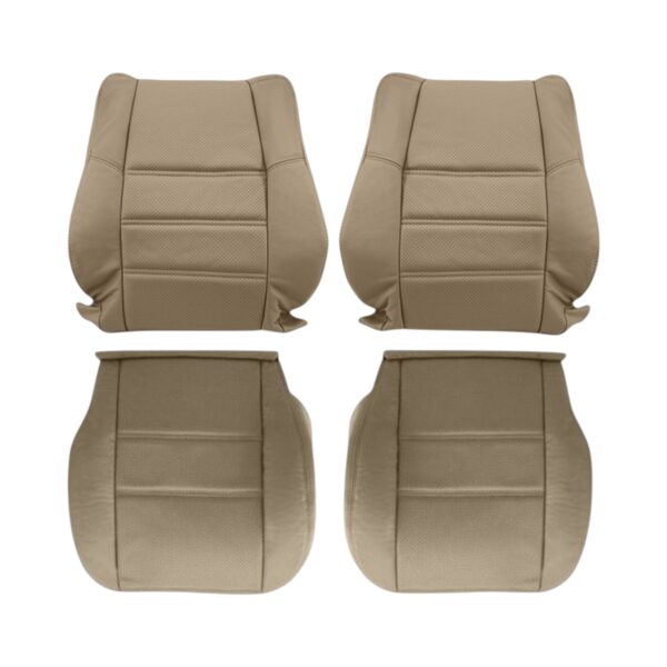 nissan-pathfinder-cuir perforé-1996-2004-tan-avant-conducteur-et-passager-top-et-bottom-oem-replacement-seat-cover2 Nissan Pathfinder 1996-2004 - Housse de siège de remplacement OEM