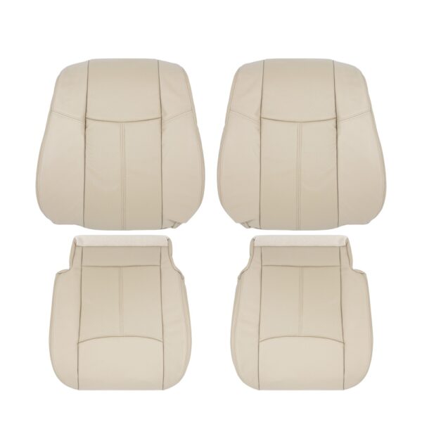 nissan-pathfinder-cuir perforé-2013-2020-almond-front-driver-and-passenger-top-and-bottom-oem-replacement-seat-cover Nissan Pathfinder 2013-2020 | Housse de siège de remplacement OEM
