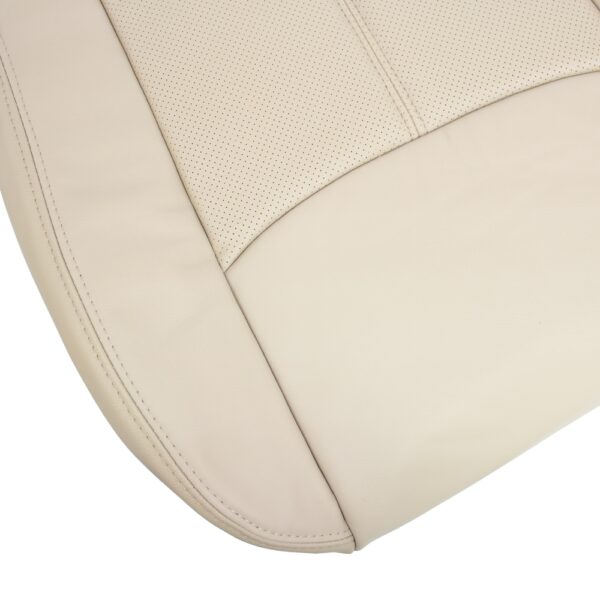 nissan-pathfinder-cuir perforé-2013-2020-almond-front-driver-or-passenger-bottom-close-view-oem-replacement-seat-cover Nissan Pathfinder 2013-2020 | Housse de siège de remplacement OEM